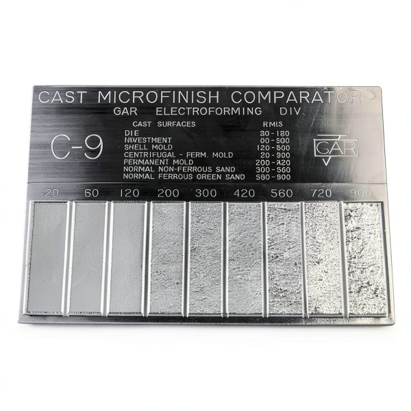 Gar C9 Surface Roughness Comparator Microfinish Scale with 9 Replicas-0