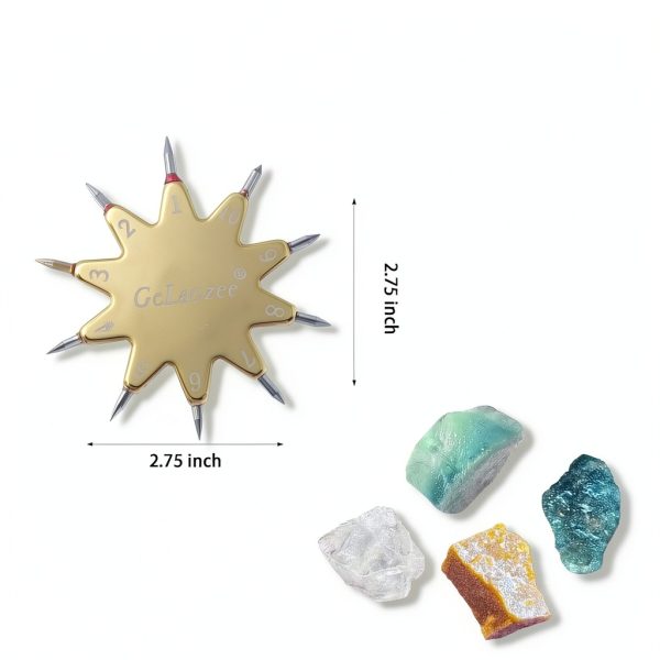 Mohs Hardness Test Kit, 1-10 Scale Tester Pen with Ten Star Design for Rock, Industrial and Gemstone and Mineral, Mineral & Rock Hardness Tester for Geologists, Collectors & Hobbyists-1